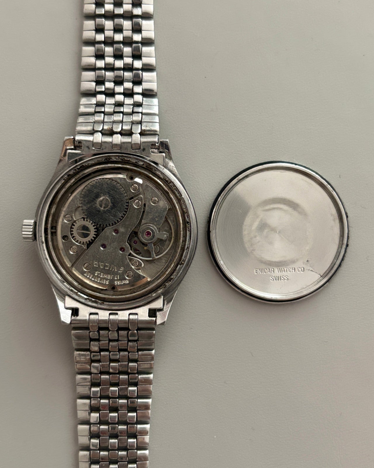 Enicar Ocean Pearl 2161-25-06 36mm Manual Wind Men’s Watch 1970s image 8