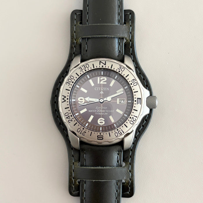 Citizen Promaster Titanium Eco-Drive 7872-H04449 43mm Men’s Watch Rare 200m image 4