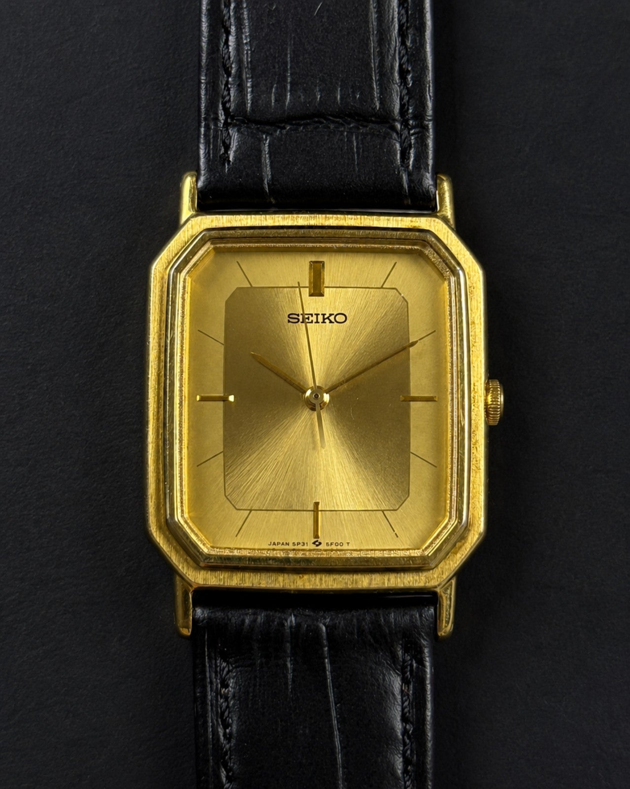 Seiko Chariot 5P31-5D70 Gold Tank Quartz Men’s Watch 1989 Japan image 12