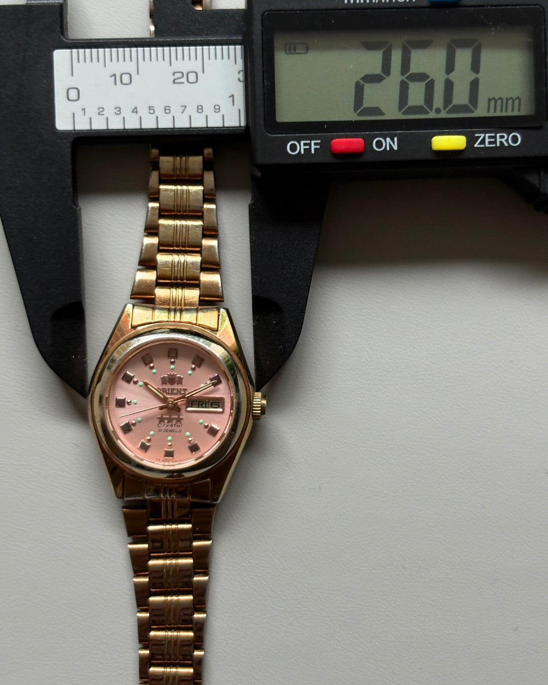 Orient Three Star Pink Dial 21J Automatic Vintage Women’s Watch Japan image 14