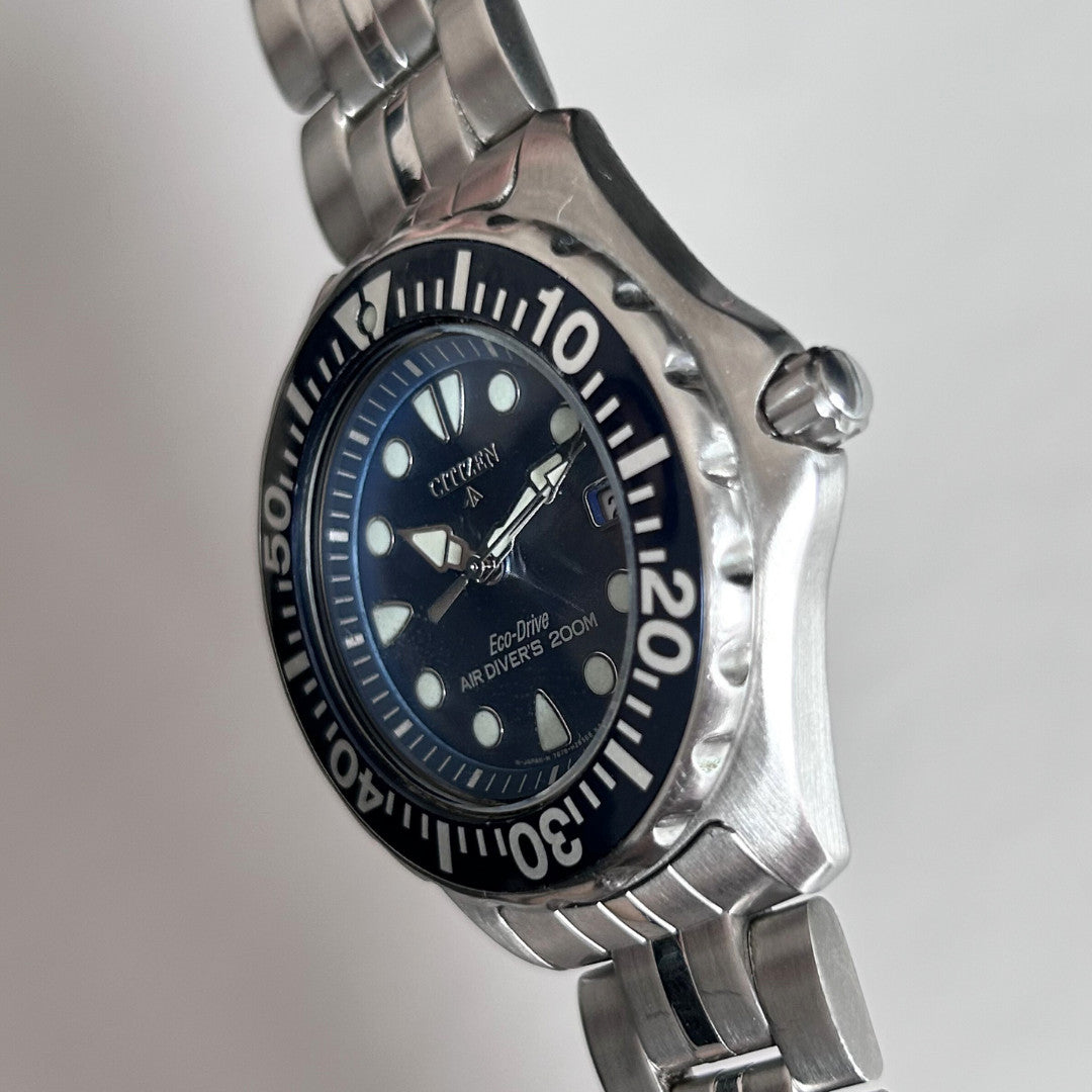 Citizen Eco-Drive Diver 200m 7878-H16722 Vintage 1990s Japan Quartz Watch archive image 3