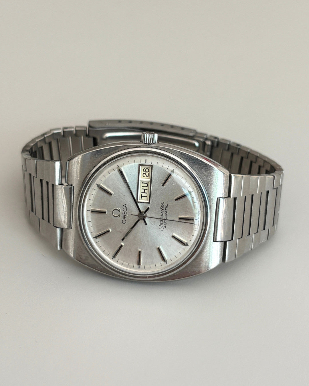 Omega Seamaster 166.0216 Day-Date Cal. 1020 35mm Automatic Watch Swiss Made image 18