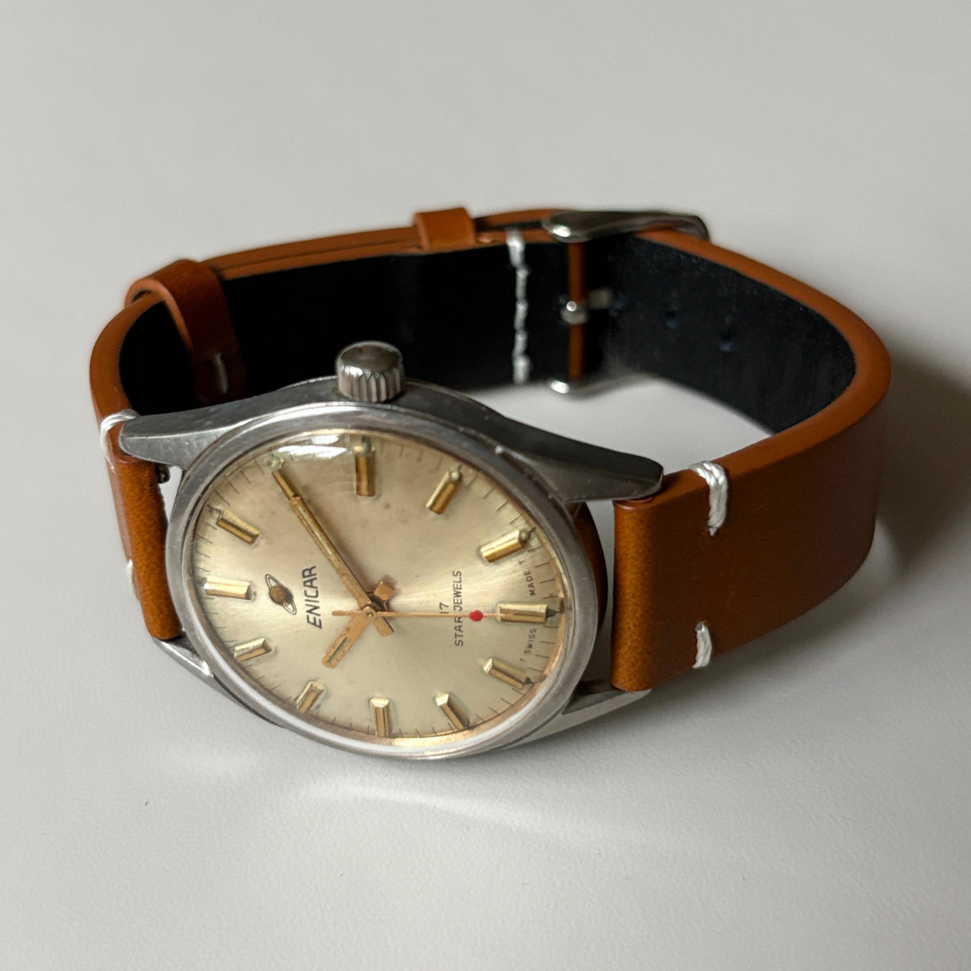 Enicar Ocean Pearl AR160 17J Men’s Watch Swiss Made Vintage image 11
