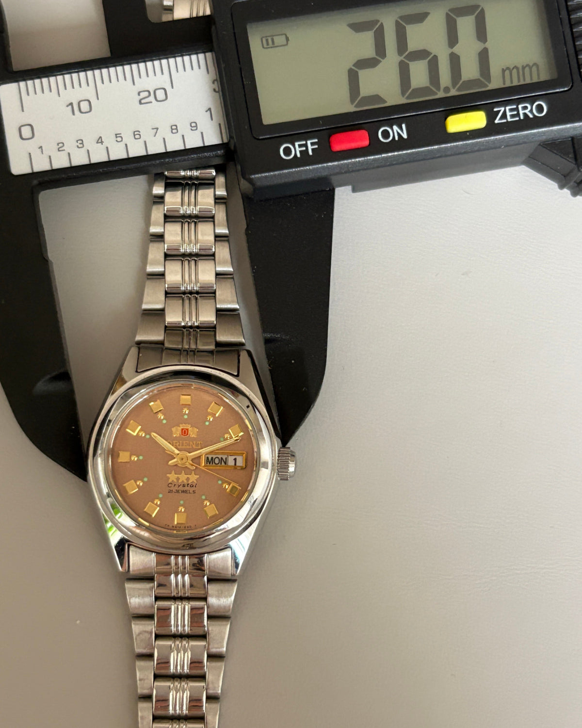 Orient Three Star Brown Dial 21J Automatic Vintage Watch Japan image 19
