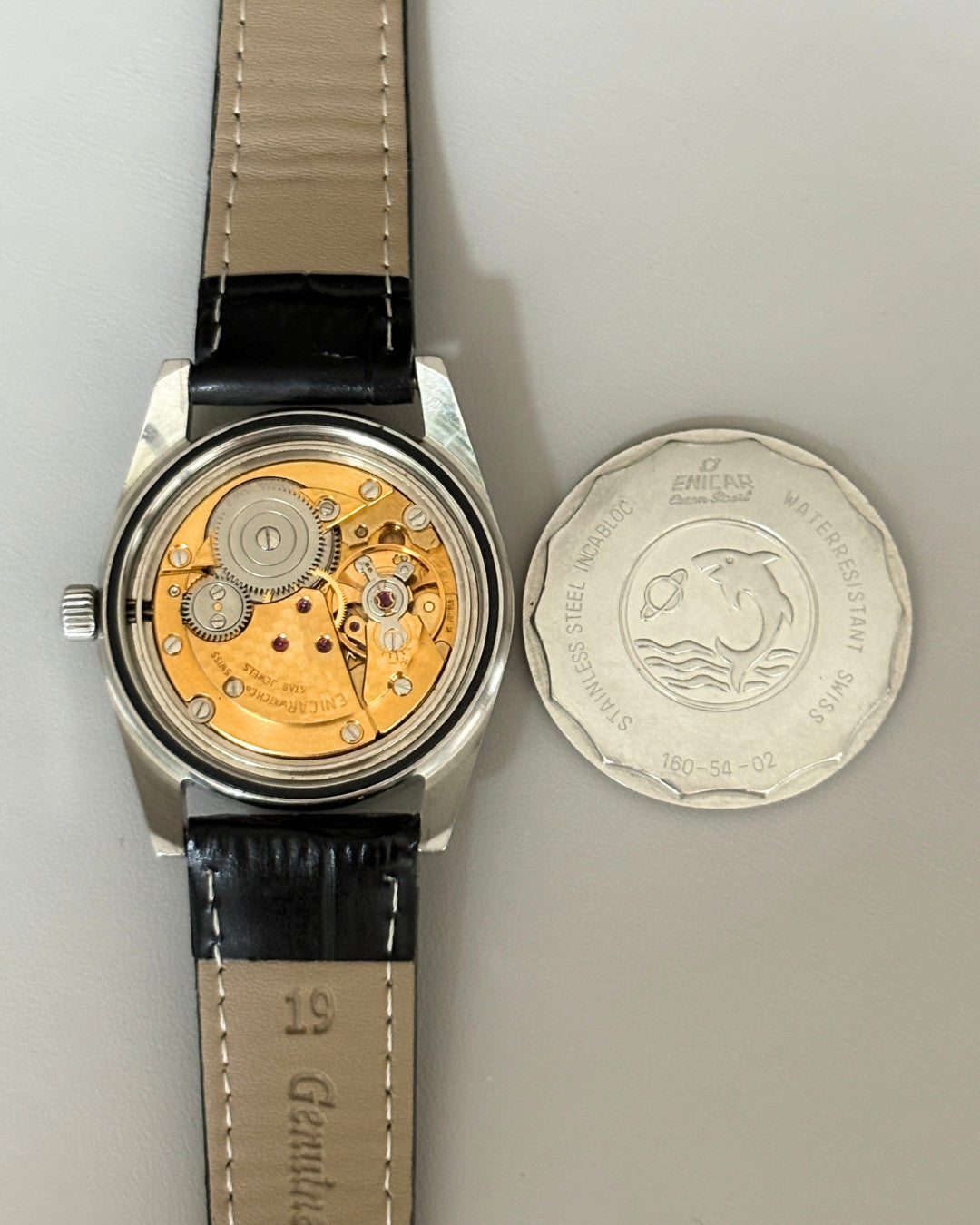 Enicar Star Jewels AR160 White Dial 17J Hand-Wind Men’s Watch Swiss image 11