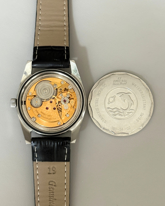 Enicar Star Jewels AR160 White Dial 17J Hand-Wind Men’s Watch Swiss image 11