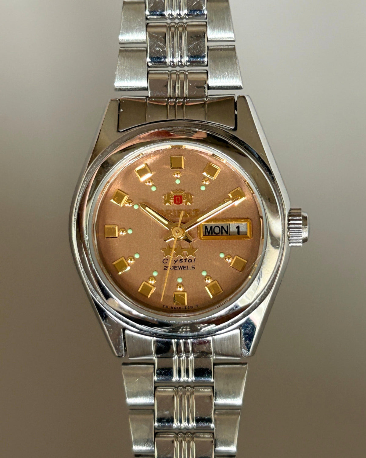 Orient Three Star Brown Dial 21J Automatic Vintage Watch Japan image 1
