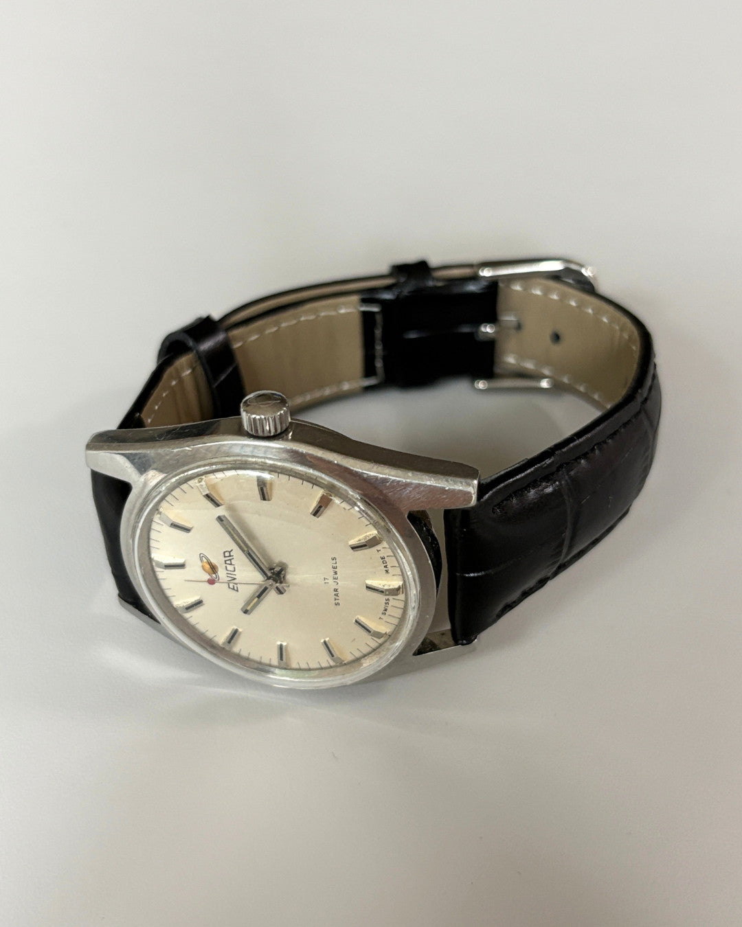 Enicar Star Jewels AR160 White Dial 17J Hand-Wind Men’s Watch Swiss image 13