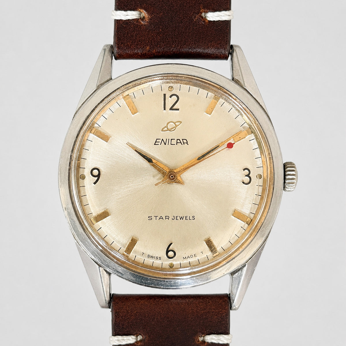 Vintage Enicar Ocean Pearl AR1140 17 Jewels Manual Wind Men’s Watch Swiss archive image 1