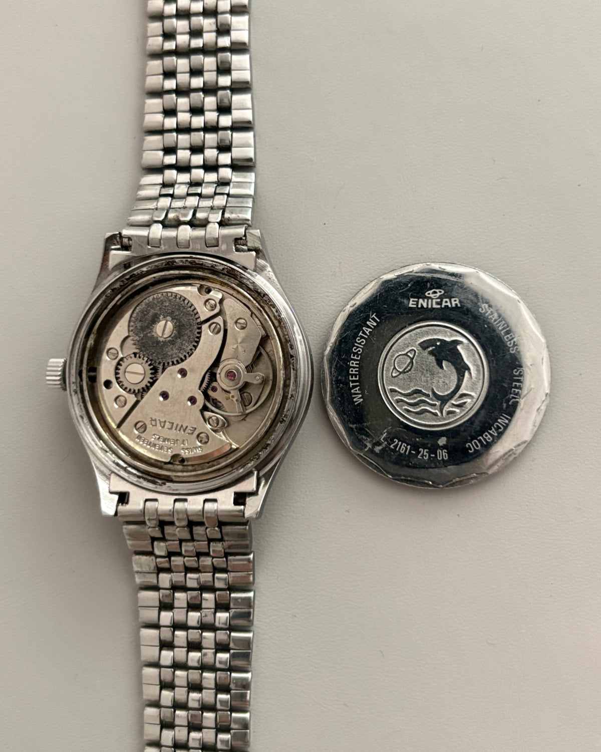 Enicar Ocean Pearl 2161-25-06 36mm Manual Wind Men’s Watch 1970s image 9