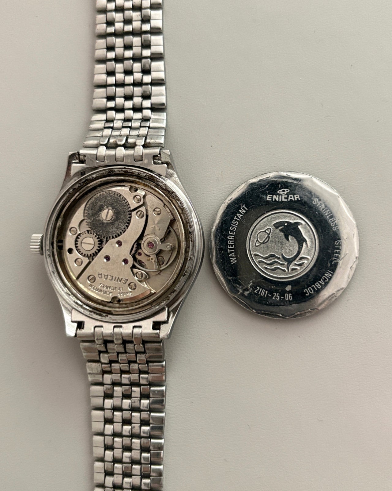 Enicar Ocean Pearl 2161-25-06 36mm Manual Wind Men’s Watch 1970s image 9