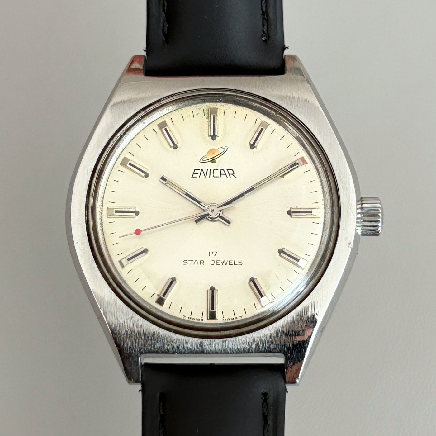Enicar Ocean Pearl AR160 17J Manual Wind Men’s Watch Swiss Vintage image 2