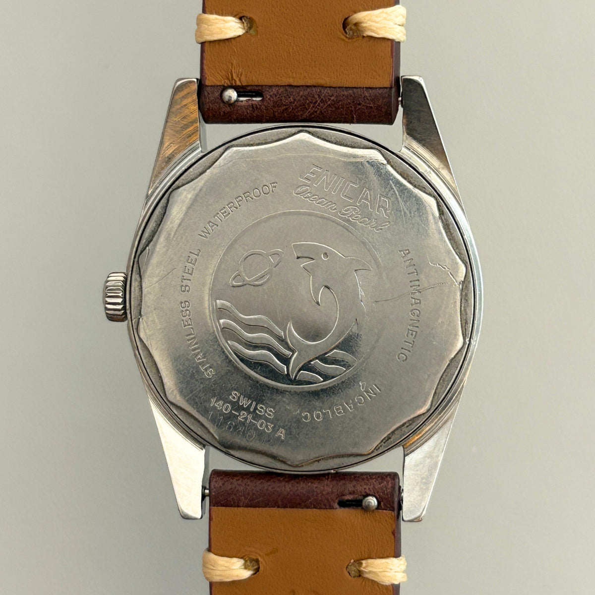 Enicar Ocean Pearl AR1141 Date 17J Manual Wind Men’s Watch Swiss image 10