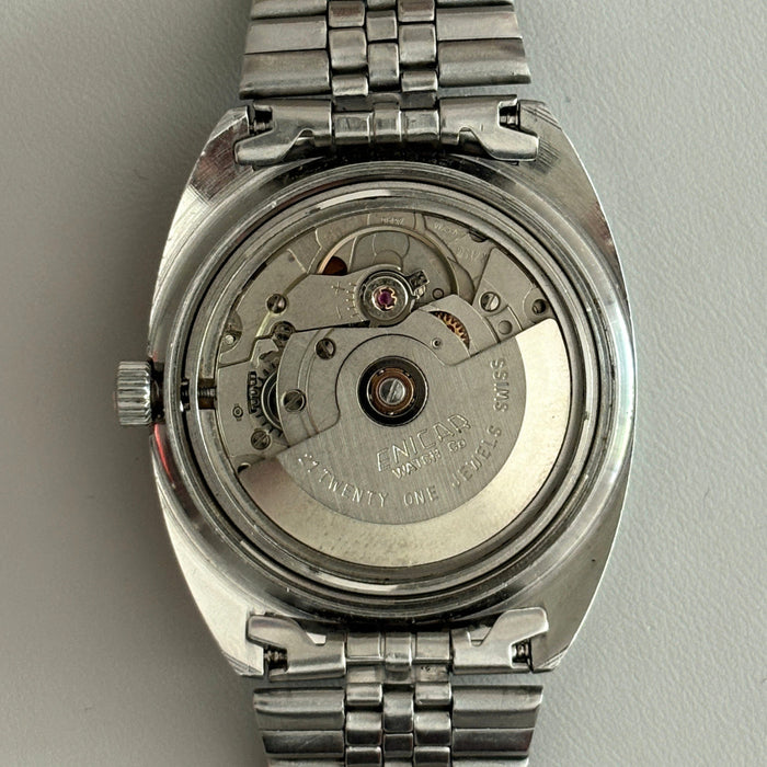 Vintage Enicar Ocean Pearl AR-2158 Automatic Day Date 21J Swiss Men’s Watch image 5