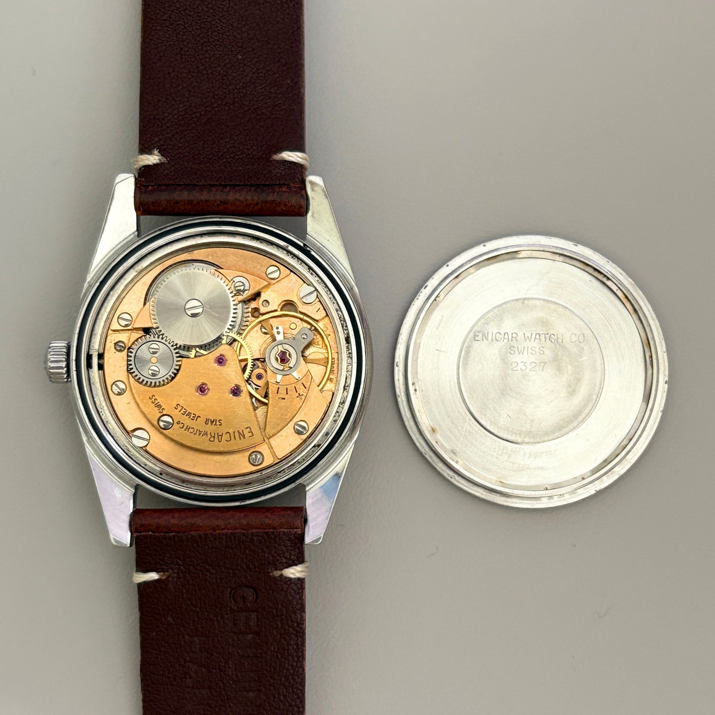 Vintage Enicar Ocean Pearl Star Jewels Special Champagne Dial Hand-Wind Swiss archive image 7