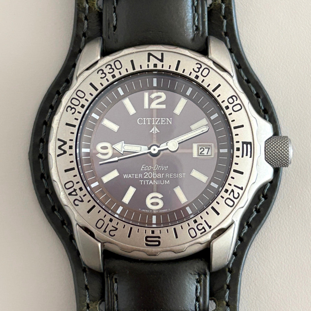 Citizen Promaster Titanium Eco-Drive 7872-H04449 43mm Men’s Watch Rare 200m archive image 2