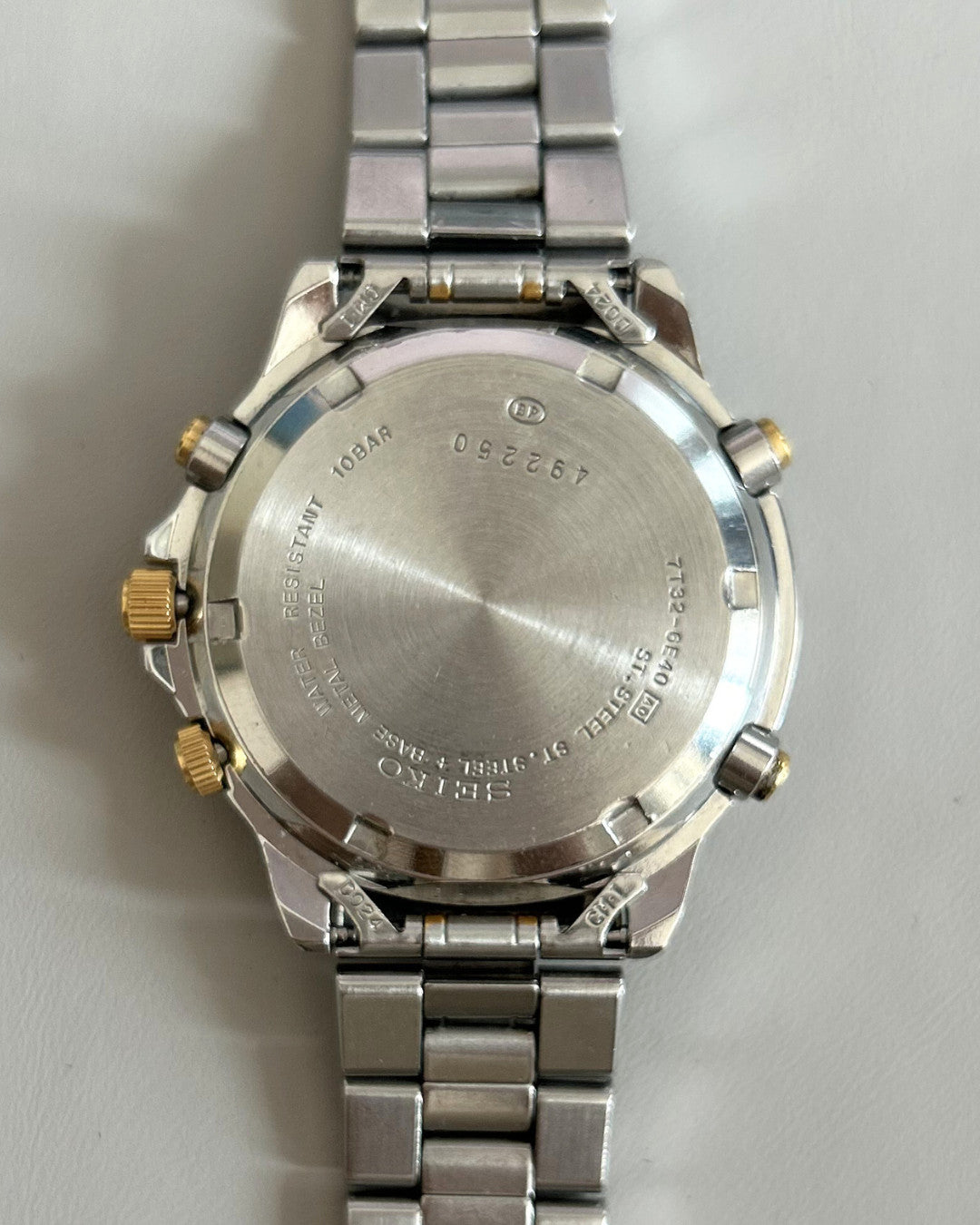 Seiko 7T32-6E40 Chronograph Quartz Men’s Watch 1995 Japan Vintage image 4