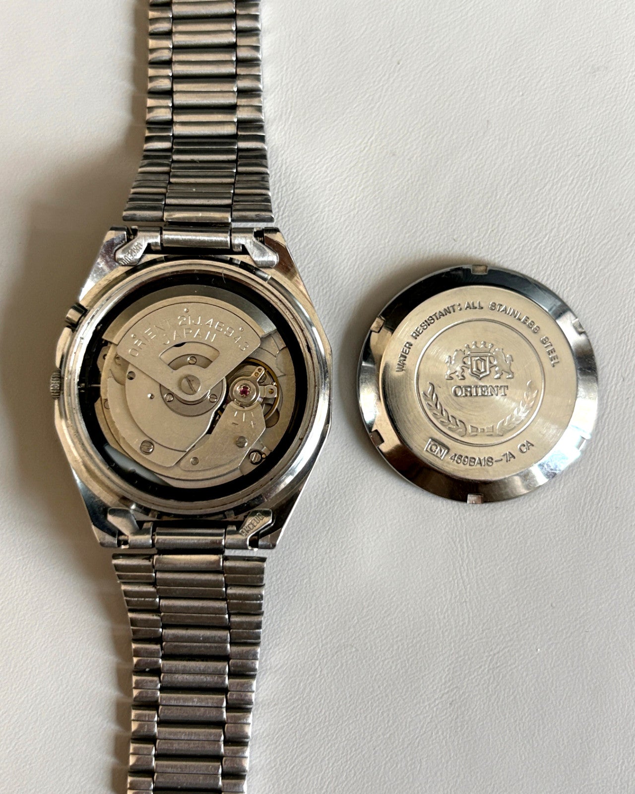 Orient AAA Crystal Golden Dial 21J Automatic Vintage Watch 1970s image 11