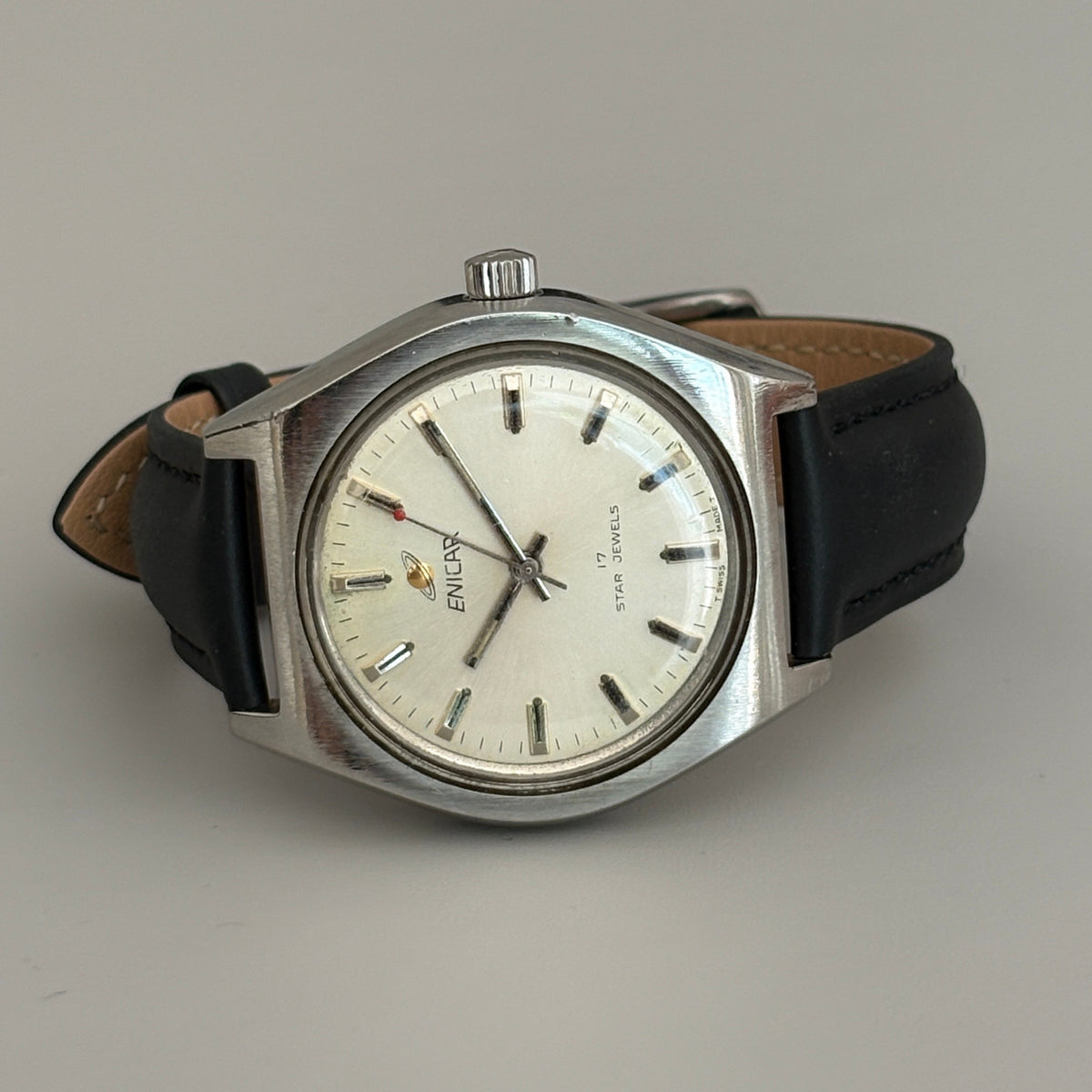 Enicar Ocean Pearl AR160 17J Manual Wind Men’s Watch Swiss Vintage image 14