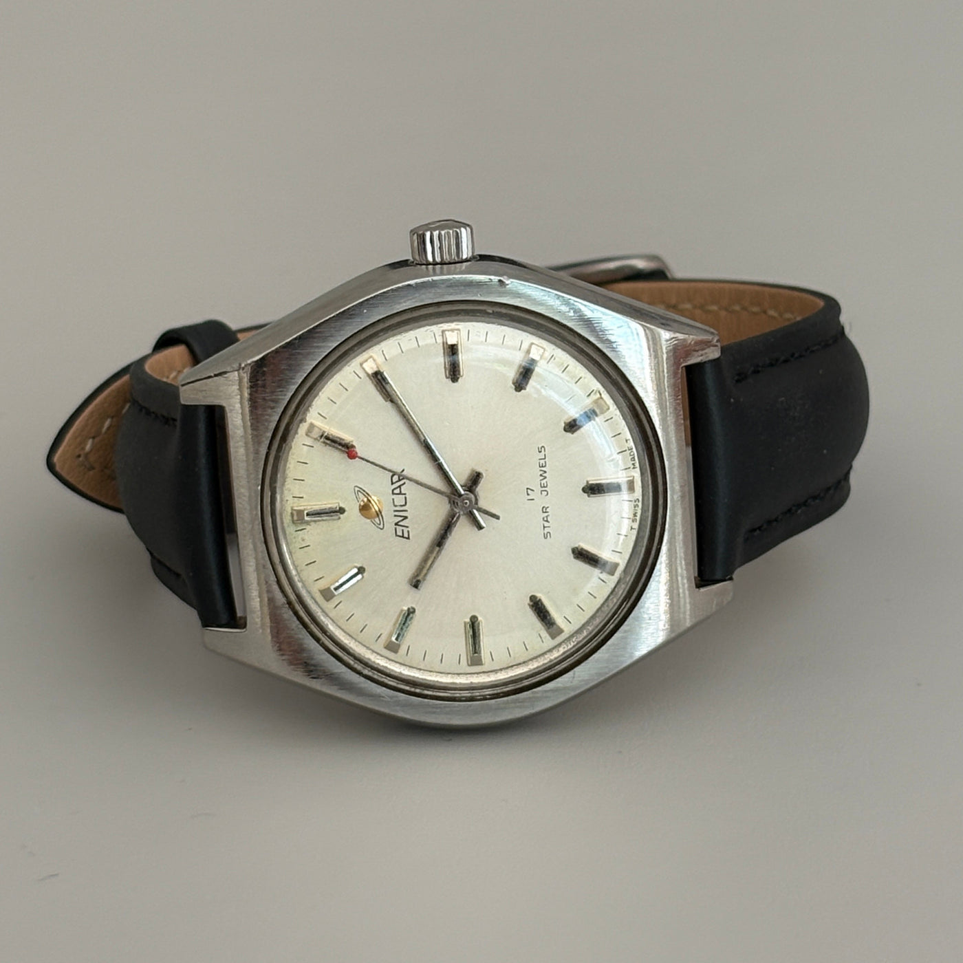 Enicar Ocean Pearl AR160 17J Manual Wind Men’s Watch Swiss Vintage image 14
